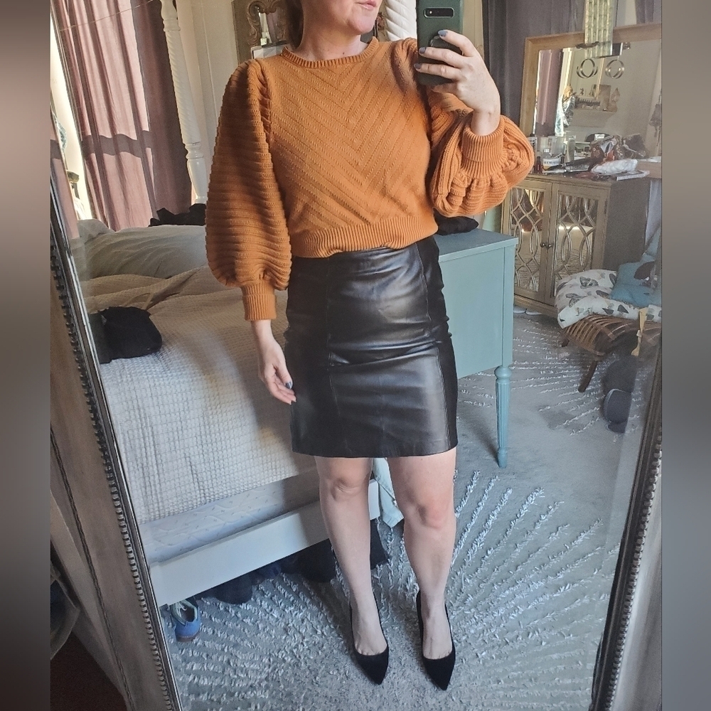 Black Leather Skirt
